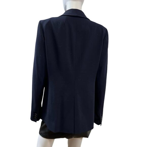 Madewell Womens Navy Blue Shawl Collar Single Button Blazer Size US 12 - Picture 3 of 5